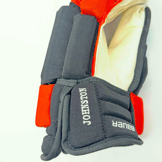 Bauer Pro Series - Gants de hockey NHL Pro Stock - Ross Johnston (noir/orange)